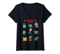 Donna Toy Story Bring On Toys Natale Maglietta con Collo a V