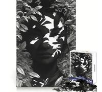 Donna tra le foglie Puzzle per adolescenti 1000 pezzi Puzzle per la concentrazione e il relax Incastrarsi bene Regalo memorabile (38x26cm)