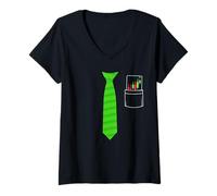 Donna Trader Halloween Costume Vestito per Gli Appassionati di Trading & Scalper Maglietta con Collo a V