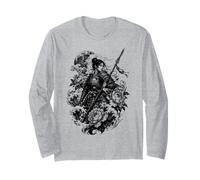 Donna Tradizionale Giapponese Samurai in Stile Irezumi Maglia a Manica