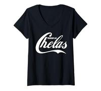 Donna Traigan Las Chelas Funny Quote Saying Spanish Beer Lovers Maglietta con Collo a V
