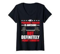 Donna Trainer's Great Just Can't Count Reps Right Maglietta con Collo a V