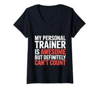 Donna Trainer's Great Just Can't Count Reps Right |- Maglietta con Collo a V