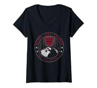 Donna Transformers Autobot Space Command Maglietta con Collo a V