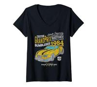 Donna Transformers Bumblebee Grand Prix Maglietta con Collo a V