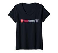 Donna Transformers Choose Your Side Maglietta con Collo a V