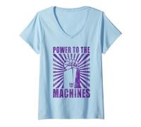 Donna Transformers Decepticons Power to The Machines Maglietta con Collo a V