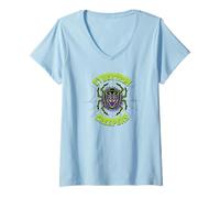 Donna Transformers Evergreen Halloween Decepticon Creepers Maglietta con Collo a V