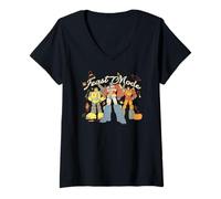 Donna Transformers Halloween Feast Mode Distressed Group Shot Maglietta con Collo a V