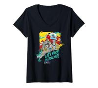 Donna Transformers Lets Rock N Roll out Maglietta con Collo a V