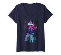 Donna Transformers Optimus Prime Il Futuro Sono io retrò Maglietta con Collo a V