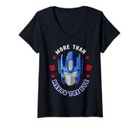 Donna Transformers Optimus Prime More Than Meets The Eye Maglietta con Collo a V