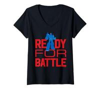 Donna Transformers Ready for Battle Maglietta con Collo a V