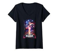 Donna Transformers Siege War for Cybertron Trilogy Distress Poster Maglietta con Collo a V