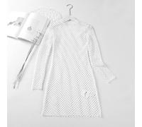 Donna Trasparente Rete Abito Manica Lunga Pareo Mare Taglie Forti