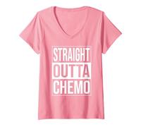 Donna Trattamento per Il Cancro Rosa Maglietta con Collo a V