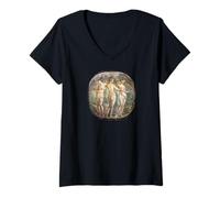 Donna Tre Grazie Mirth Elegance Grace & Beauty Grecia Romana Maglietta con Collo a V