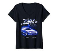 Donna Trendy Apparel Always Full Throttle Own The Streets JDM Maglietta con Collo a V