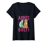 Donna Trendy Apparel Après-Golf Maglietta con Collo a V