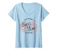 Donna Trendy Apparel Don't Be Crabby Shell Yeah Be Claw-Some Maglietta con Collo a V
