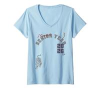 Donna Trendy Apparel Graduation I Survived Senior Year 2026 Maglietta con Collo a V
