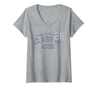 Donna Trendy Apparel Graduation Ready To Get out of Class of 2026 Maglietta con Collo a V