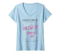 Donna Trendy Apparel Graduation We Did It Class of 26! Guest Check Maglietta con Collo a V