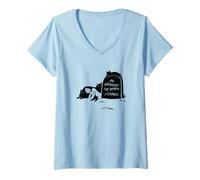 Donna Trendy Apparel Halloween in Memory of When I Cared Grave Maglietta con Collo a V