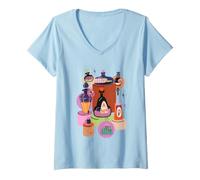 Donna Trendy Apparel Halloween Spooky Potion Bottles Maglietta con Collo a V