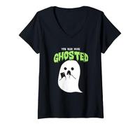 Donna Trendy Apparel Halloween You Been Have Ghosted Funny Ghost Maglietta con Collo a V