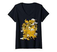 Donna Trendy Apparel Lunar New Year 12 Chinese Zodiac Animals Maglietta con Collo a V