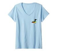 Donna Trendy Apparel Rainbow Common Loon Maglietta con Collo a V