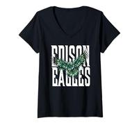 Donna Trinity Love Clothing Co.Tulsa Edison Eagles Guerra Cry Luce Maglietta con Collo a V