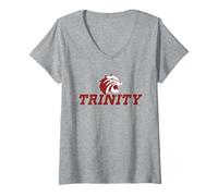 Donna Trinity University Tigers Athletics Maglietta con Collo a V