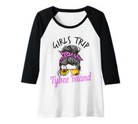 Donna Trip Tybee Island - Chignon per Capelli disordinati Maglia con Maniche Raglan