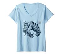 Donna Trippa mistica - Design Giapponese dell'Oceano Maglietta con Collo a V