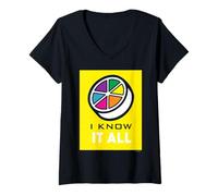 Donna Trivial Pursuit I Know It all Maglietta con Collo a V