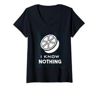 Donna Trivial Pursuit I Know Nothing Maglietta con Collo a V