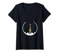 Donna Trombone Rocket, Banda da Concerto, Marching Band, Divertente Trombone Maglietta con Collo a V