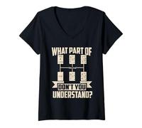 Donna Trucker What Don't You Understand Man Truck Driver Maglietta con Collo a V