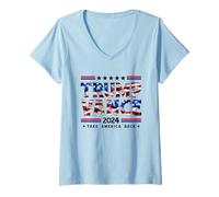 Donna Trump Vance 2024 Donald Trump J.D. Vance riprende l'America Maglietta con Collo a V