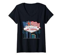 Donna Tshirt di Las Vegas Uomini Donne Las Vegas Baby Souvenir Maglietta con Collo a V