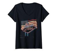 Donna Tshirt di Las Vegas Uomini Donne Las Vegas Baby Souvenir Maglietta con Collo a V