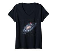 Donna Tu Sei Qui Galaxy Map Universo Pin Via Lattea Posizione Maglietta con Collo a V