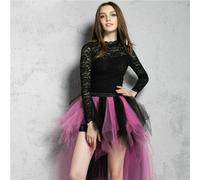 Donna Tulle Gonna Tutù Trambusto Sottoveste Clubwear Costume Danza Asimmetrica