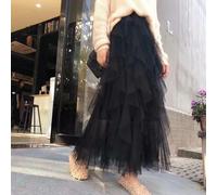Donna Tulle Rete Irregolare Elastico Vita Tutu Completo Plissettato Fairy Chic