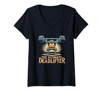 Donna Turtles Sea The Ultimate Deadlifter - Palestra per allenamento divertente Maglietta con Collo a V