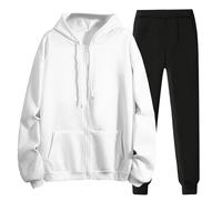 Donna Tuta Sportiva Set Elastico Jogging Tute Da Ginnastica Larghi Sportiva Comode Felpa Con Cappuccio E Pantaloni Yoga Fitness Completi Due Pezzi Con Tasche Invernale Ginnastica Completi Tute