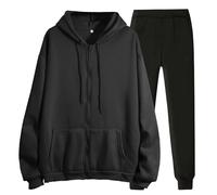 Donna Tuta Sportiva Set Elastico Jogging Tute Da Ginnastica Larghi Sportiva Comode Felpa Con Cappuccio E Pantaloni Yoga Fitness Completi Due Pezzi Con Tasche Invernale Ginnastica Completi Tute