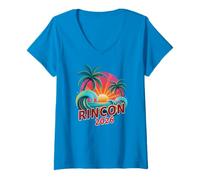 Donna Tutte Le Ragazze Rincon 2026 Moms Vacay Cruise Trip Sisters Maglietta con Collo a V